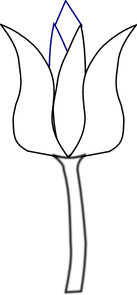tulip clip art free black and white - photo #14