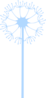 Dandelion Blue  Clip Art