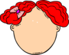 Red Hair Girl Blank Face Clip Art
