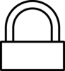 Simple Padlock Locked Clip Art