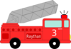 Raythan Birthday Firetruck Clip Art