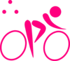 Pink Cyclist Clip Art