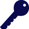 Blue Key Clip Art