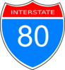 Interstate 80 Road Sign Clip Art