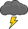 Cloud With Lightning Bolt Clip Art