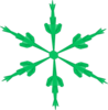 Skinny Snowflake Clip Art