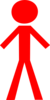 Red Stick Man Clip Art