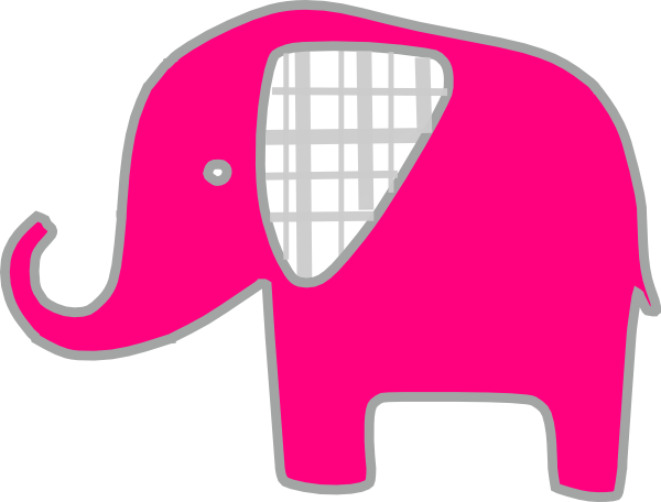 free pink and grey elephant clipart - photo #10