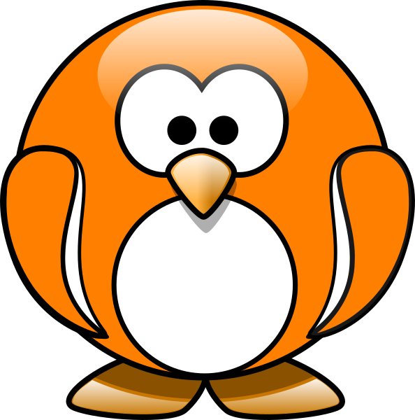 Orange Pinguin Cartoon Clip Art at  - vector clip art online,  royalty free & public domain