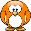 Orange Pinguin Cartoon Clip Art