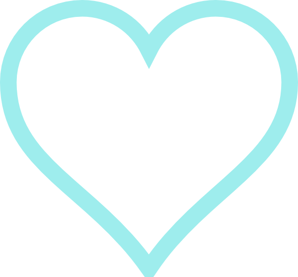 Pale Blue Heart clip art