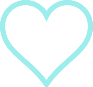 Pale Blue Heart Clip Art