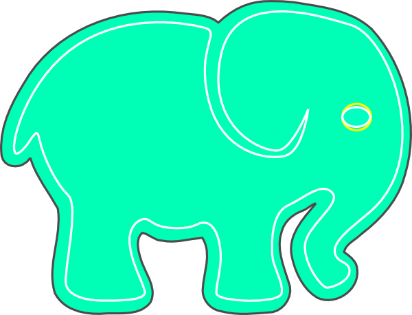 clipart green elephant - photo #28