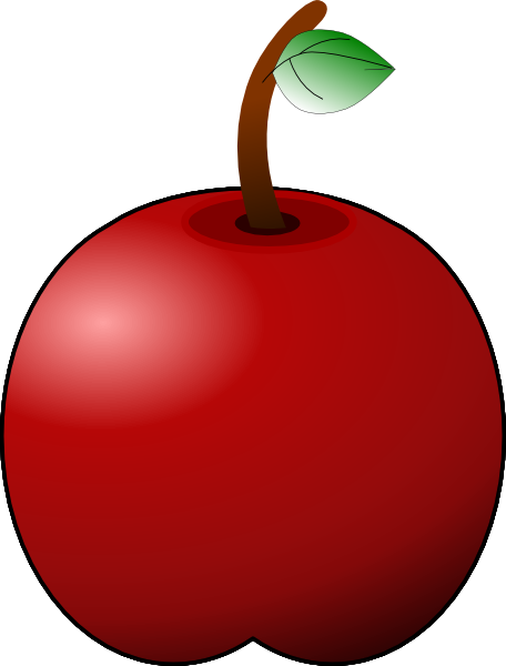 Red Apple Clip Art at Clker.com - vector clip art online, royalty free