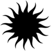 Sun Star Bw Clip Art