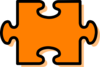 Piece Of Puzzle Orange Clip Art