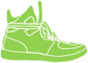 Green White Sneaker Clip Art