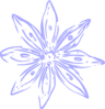 Light Purple Lily Outline Clip Art