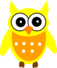 Yellow Owl Clip Art