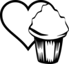 Heart Cupcake Image Clip Art