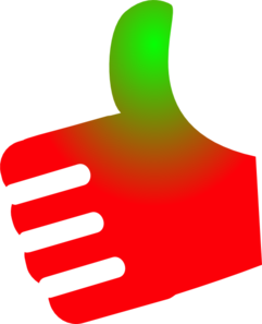 Thumb Up Red-green No Background Clip Art
