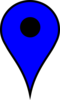 Map Pin  Blue Clip Art