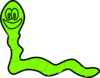 Electric Green Worm Clip Art