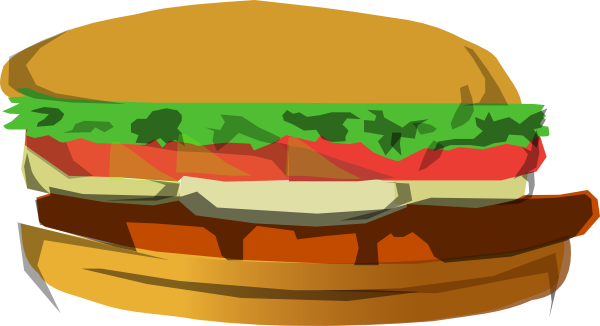 chicken burger clip art - photo #19