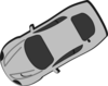 Gray Car - Top View - 210 Clip Art