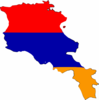 Armenia Flag Map Clip Art