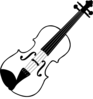 Black White Violin Clip Art