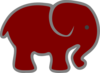 Red Baby Elephant Clip Art