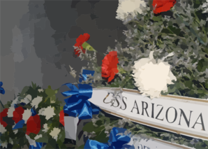 Ceremonial Wreaths Are Arranged In The Shrine Room Of The Uss Arizona Memorial Clip Art