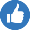 Blue Thumbs Up! Clip Art