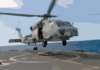 An Sh-60b Seahawk Assigned To The Proud Warriors Of Light Helicopter Anti-submarine Squadron Four Two (hsl-42) Lifts Off The Fight Deck Aboard The Oliver Hazard Perry Class Frigate Uss Stephen W. Groves (ffg 29). Clip Art