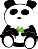 Panda Eating Bamboo Clip Art