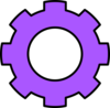 Light Purple Gear Clip Art