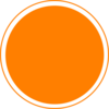 Glossy Orange Circle Button Clip Art