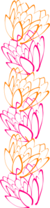 Pink And Orange Floral Clip Art