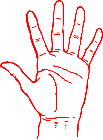 Red Hand Clip Art at Clker.com - vector clip art online, royalty free