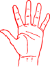 Red Hand Clip Art