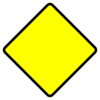 Empty Yellow Sign With Black And White Border Clip Art