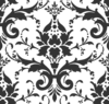 Black Damask  Clip Art