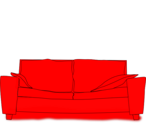 Red Couch Clip Art at  - vector clip art online, royalty free &  public domain