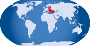 Cee Highlighted Map Clip Art