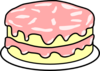 Cake Pink Icing Clip Art