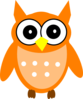 Orange Owl 2 Clip Art