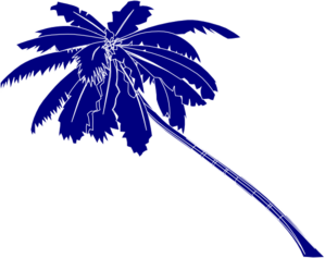 Blue Palm Tree Clip Art