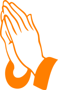 Orange Praying Hands Clip Art