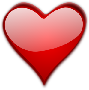 Glossy Red Heart Clip Art